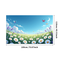 thumbnail image 3 of Floral Backdrop Decoration with Daisies Pattern Perfect for Photography Props Party Supplies Event Background Banner Wedding Decor, 3 of 4