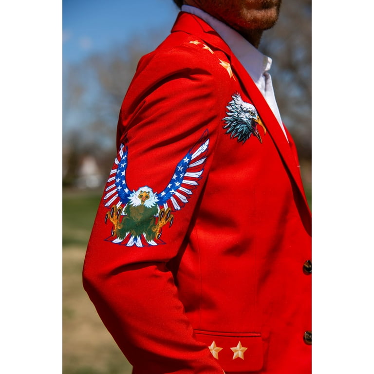The Sunday Best - Shinesty Western Style Red USA Suit US