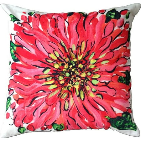 My Island Blossom Cotton Throw Pillow