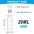 thumbnail image 2 of Uxcell 10Pcs Clear Glass Sample Vials, Small Liquid Bottles Purple 20ml, 2 of 7