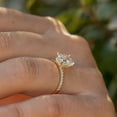 thumbnail image 2 of solitaire jewels 3CT Radiant Moissanite Hidden Halo Engagement Ring For Women, 14K Yellow Gold, 2 of 5