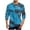 Blue, variant on Kukoosong Men's T-Shirts Casual Tie-Dye Print Long Sleeve Tops Athletic Wear Graphic Pullover Top
