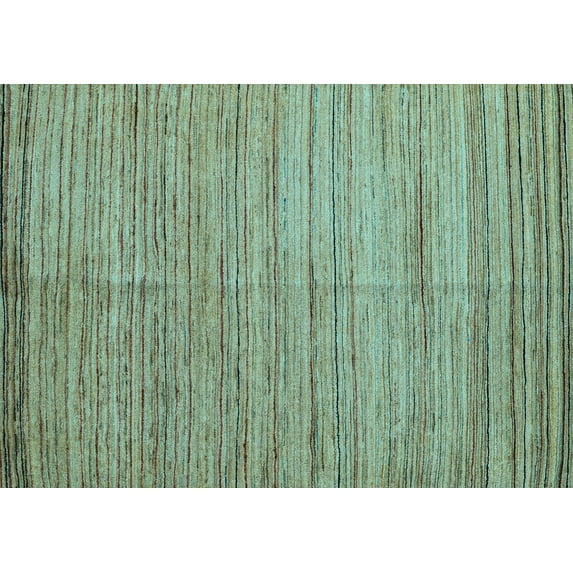 Ahgly Company Indoor Rectangle Abstract Light Blue Modern Area Rugs, 2' x 5'