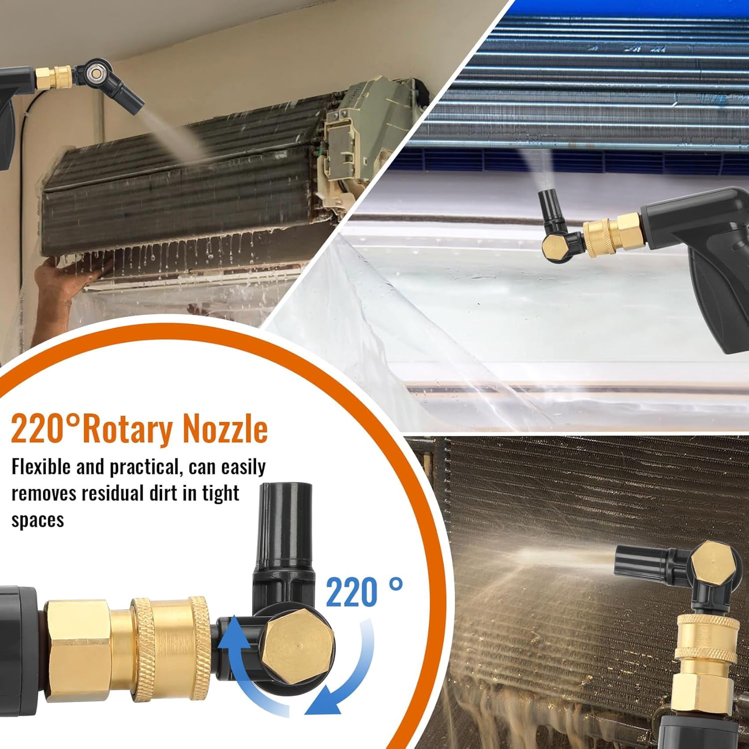 Updated ZPB140 Port A Blaster HVAC Coil Cleaning Sprayer,Portable Coil Jet Cleaner,HVAC Pressure Washer for AC 120V 80W Indoor or Outdoor Cleaning, Flow Rate 4L/min, Working Pressure 0.7-1.0MPa