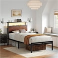 thumbnail image 1 of Cama Individual FABATO con Cabecera y Luces LED con espacio de almacenamiento 10.4 pulgadas, 1 of 6