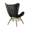 thumbnail image 3 of Indoor Outdoor Wooden Lounge Chair with Intricate Rope Woven Wingback Gray, 3 of 6