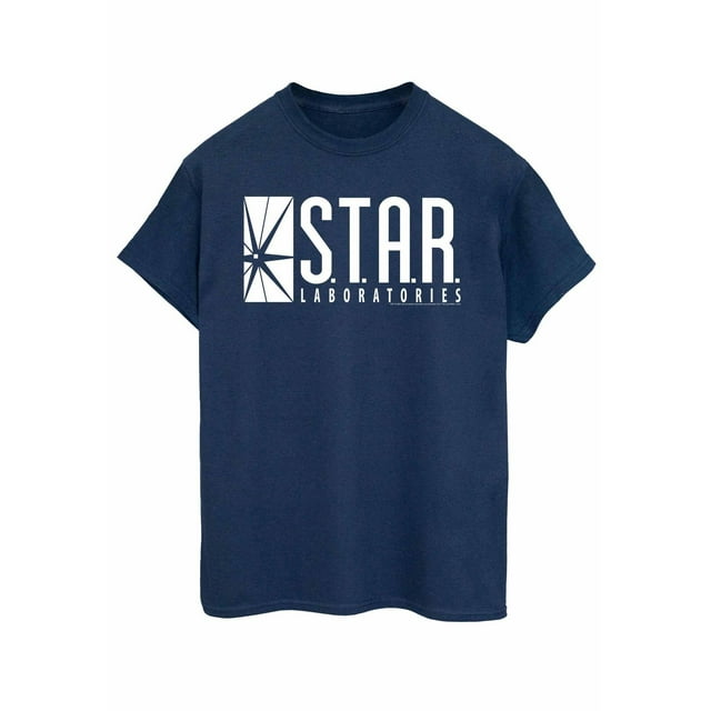DC Comics Womens The Flash STAR Labs Cotton Boyfriend T-Shirt