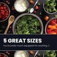 thumbnail image 2 of Juego de cuencos para mezclar WHYSKO Meal Prep de acero inoxidable, 5 piezas, 2 of 7