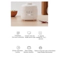 thumbnail image 5 of Suodoka Mini Electric Stew Pot 200W 1L Ceramic Slow Cooker and Porridge Pot with Timer, Baby Food Companion, US Plug 110V (9.05 x 9.05 in), 5 of 9