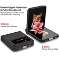 thumbnail image 3 of Compatible with Samsung Galaxy Z Flip 4 Cell Phone Ultra Slim Thin Pc Shockproof Protective Mobile Phone Case [Hinge Protection] Folding Anti-Drop Slip Impact Resistance Hard Back Cover-Black, 3 of 16