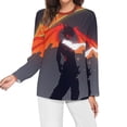 thumbnail image 3 of Fairy Tail Women’s Pajama Top 3D Digital Print Sleepwear Trendy Crewneck Pullovers Long Sleeve Shirts 5XL, 3 of 8
