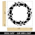 thumbnail image 2 of Fall Autumn Leaves Wreath Self-Inking Rubber Stamp Ink Stamper - Purple Ink - Small 1 Inch, 2 of 7
