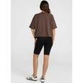 thumbnail image 4 of Women's Comfy Basic Workout Gym Short Sleeve Crop Tops Casual Loose Oversized TShirts, 4 of 4