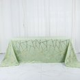 thumbnail image 6 of BalsaCircle 90" x 132" Sage Green Gold Metallic Geometric Design Polyester Rectangle Tablecloth Event, 6 of 8