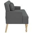 thumbnail image 3 of vidaXL Bench with Cushions Dark Grey 113x64.5x75.5 cm Fabric, 3 of 6