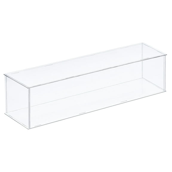 Acrylic Display Case Plastic Box Cube Storage Box Transparent Assemble Showcase 41x11x10.5cm for Collectibles