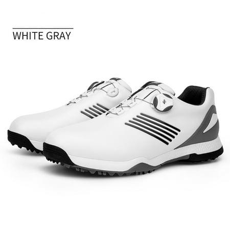 

PGM Golf Shoes Mens Comfortable Knob Buckle Golf Men’S Shoes Waterproof Genuine Leather Sneakers Spikes Nail Non-Slip