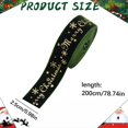 thumbnail image 3 of Green Velvet Ribbon, Gold Foil Merry Christmas Letter Snowflake Printed Christmas Ribbon, Green and Gold Ribbon for Gift Package, Xmas Tree Bow, Wreath Garland Craft Supplies, 3 of 4