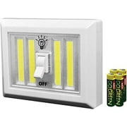 Joey'z Litesaver Xl Magnetic Led Light, Battery Powered Stick-On Cob Switch, 400 Lumen Portable Night Light, Battery Powered Lights
