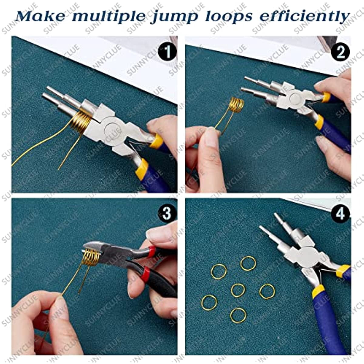 2Style Jewelry Pliers Including 6 in 1 Bail Making Pliers Jewelry Bail Pliers & 5inch Nylon Nose Pliers
