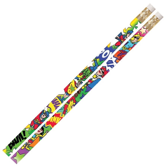 Super-Duper Heroes Motivational Pencil, Pack Of 12