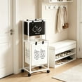 thumbnail image 6 of Laundry Basket, Dirty Clothes Organization Basket, 40.16x17.32x12.2 Inch White Laundry Hamper Sorter Cart With Wheels For Bathroom Balcony, 6 of 6
