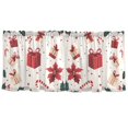 thumbnail image 7 of Yayeee Kitchen Curtains Tier Set of 2 Light Filtering 57"x36" Over Sink Window Panels, Red Christmas Gift Pattern, 7 of 7
