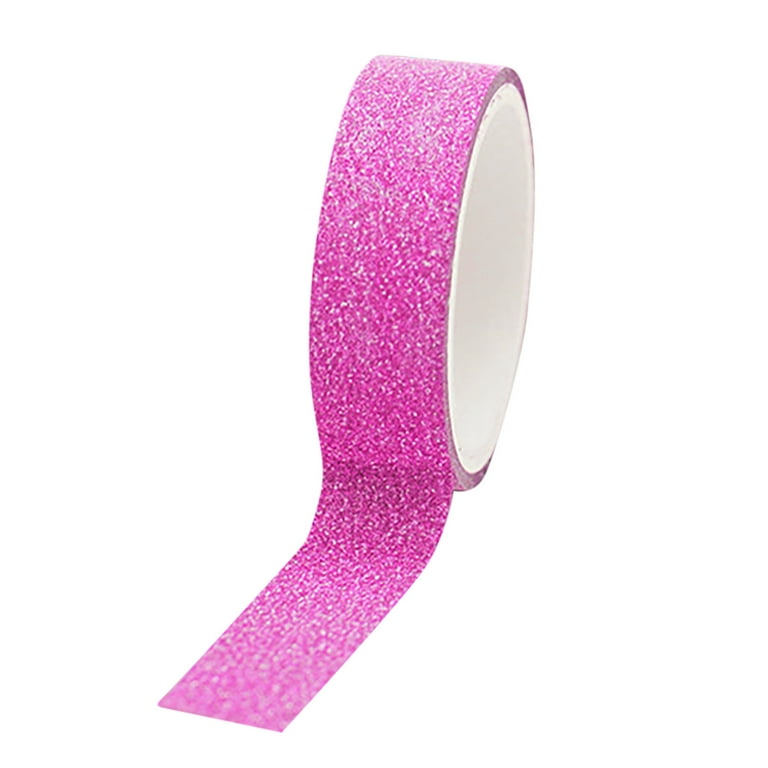 iopqo adhesive tape 1 roll glitter washi tape diy decorative colored tape  sticky craft tape self adhesive glitter tape for scrapbooking and paper