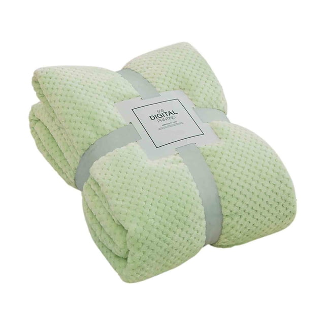Manta suave y cálida de forro polar, funda de microfibra de felpa acogedora para cama o sofá, reversible, de doble capa, para uso en interiores y exteriores, manta ligera de viaje para siesta en el