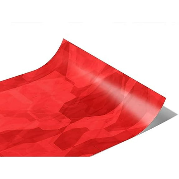 Rwraps Red Watercolor Shared Guilt Matte Vinyl Film Wrap 59in x 1ft Vinyl Vehicle Car Film Sheet