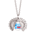 thumbnail image 1 of Je Viens de Costa Rica Art Déco Mode Collier Pendentif Tournesol Médaillon Bijoux, 1 of 3