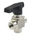 thumbnail image 3 of Light Weight And Easy Assembly Small Size Ball Valve 3 Way BSPP G1/2 G1/4 G3/8 High Pressure Inch Female Thread, 3 of 11