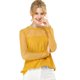 thumbnail image 1 of AllegK CamiDe GaCon Cuello Redondo Y BluCampesiDe ManLarCon Panel Floral De Encaje PaMujer Amarillo L, 1 of 6