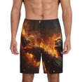 thumbnail image 3 of Lsque Cool Fire Man Mens Sleep Pajama Shorts,Short Pajama Pants, Cotton Ultra-Soft Knit-XX-Large, 3 of 9