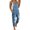 Light Blue, variant on chouyatou Women's Fashion Jean Bib Overalls Adjustable Straps Ripped Distressed Denim Denim Pants