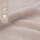 thumbnail image 2 of Toalla de secado rápido para fitness, toallas absorbentes de terciopelo coral de microfibra con detalles de seda de lujo para baño, ducha, deportes, yoga, paquete de 2 beige, 2 of 5