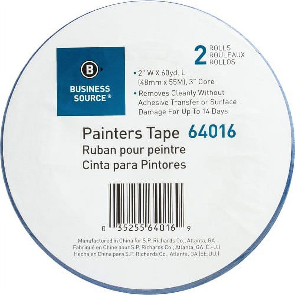 Business Source, BSN64016, Multisurface Painter's Tape, 2 / Pack, Blue
