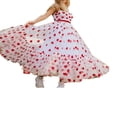 thumbnail image 4 of PENGXIANG Tulle Imprimé Coeur de Saint-Valentin Robe Sans Manches Dos Large Épaule Maille Robes Bouffantes, 4 of 6