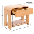 thumbnail image 2 of Rounded corners and contemporary shape | Suitable for placing bedside essentials | Get adjustable levelers for uneven floors, 2 of 5