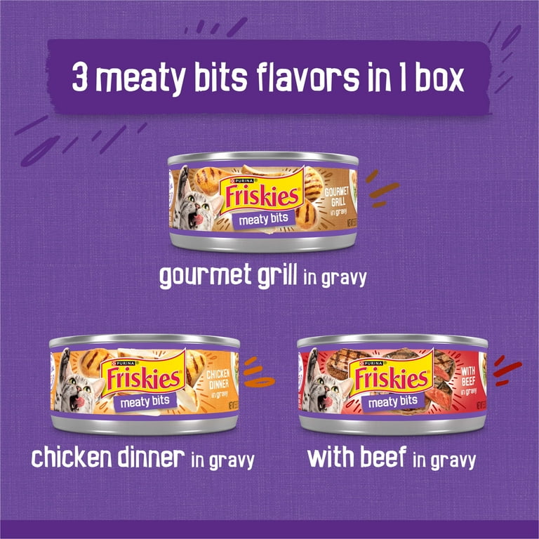 Friskies Gravy Wet Cat Food Variety Pack, 5.5 oz Cans (24 Pack)