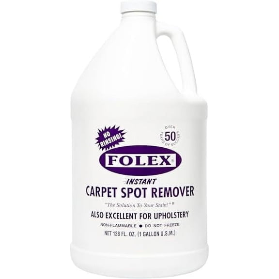 FOLEX 128 oz Instant Carpet Spot Remover Carpet Cleaner Gallon Refill - Removes Pet Accidents, Grease, Red Wine and More - 1 Pack