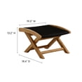 thumbnail image 3 of Modway Vienna Outdoor Patio Teak and Rope Folding Ottoman in Natural Black, 3 of 9