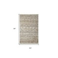 thumbnail image 5 of 5' X 8' Tan Gray And Ivory Geometric Hand Woven Stain Resistant Area Rug With Fringe, 5 of 9