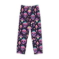 thumbnail image 2 of Vsdgher cartoon Skull rainbow space Print Mens Pajama Pants Sleep & Lounge Pants, PJ Bottoms With elastic waistb and Pockets, 2 of 5