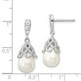 thumbnail image 3 of FB Jewels Cheryl M Sterling Silver CZ FW Cultured Pearl Post Dangle Earrings, 3 of 3