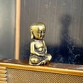 thumbnail image 5 of Tibet Pocket Buddha small monk statue,Brass Buddha Idol Shakyamuni Feng Shui Zen Buddhism Buddhist Gifts Meditation Zen，Car Art Wealth decor, 5 of 8
