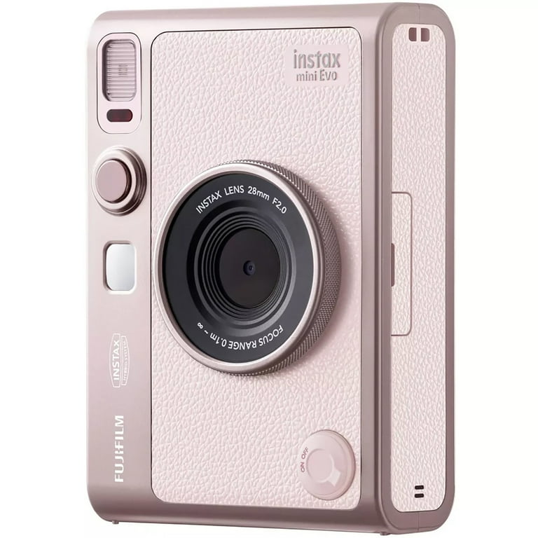 Fujifilm Instax Mini Evo Hybrid Instant Film Camera, Gentle Rose
