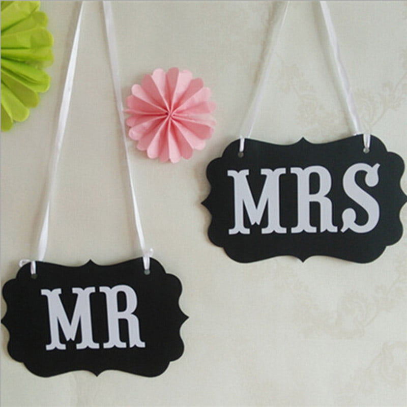 1 Set Mr Mrs Letter Garland Banner Photo Booth Props Wedding Party Decoration 