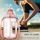 thumbnail image 5 of Muyoka Botella de agua grande de 1,5 l, con correa para el hombro, jarra deportiva a prueba de fugas de gran capacidad, botella de agua portátil para gimnasio, Fitness, entrenamiento, Camping Muyoka Hogar, 5 of 7