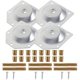 thumbnail image 3 of 4pcs Angled Legs Fixing Plate Bracket Furniture Table Feet Set Screws for Solid Wood Legs Connection (Silver), 3 of 4
